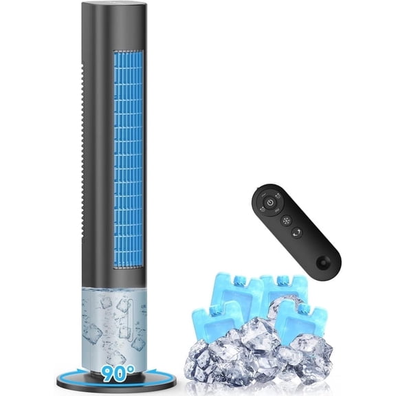 Portable Evaporative Cooler Fan for Bedroom, 140° Oscillating, 4 Modes, 7H Timer, Large Tank, Remote Control, Quiet Cooling Unit