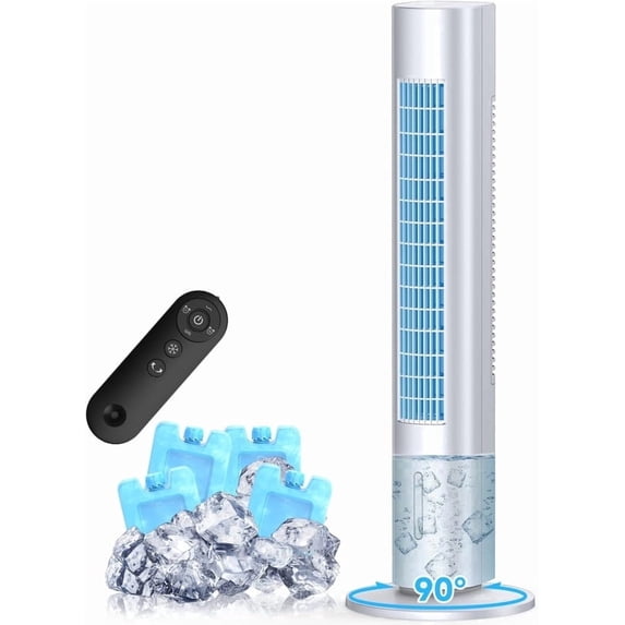 AEROZY Portable Evaporative Air Cooler, 140° Oscillation with 4 Modes, 7-Hour Timer, Large Water Tank & Remote Control for Bedroom and Office