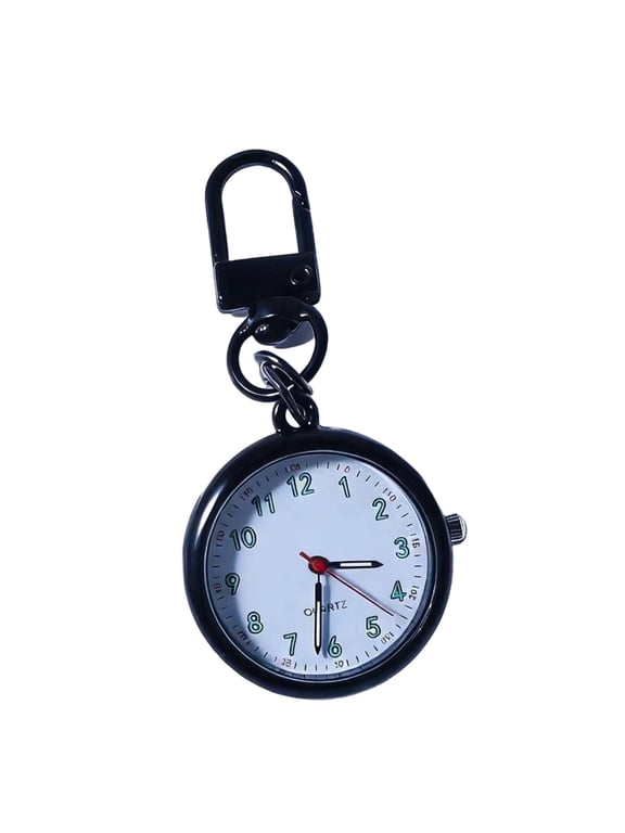 Portable Exam Watch With Analog Face and Clip On Carabiner, Lightweight Bag Timepiece for Library, Study, and Meetings