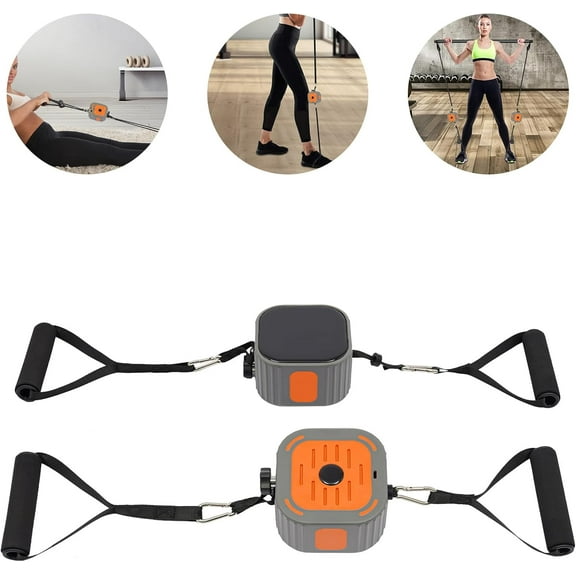 Portable Exercise Bands Set, Adults Home Gym Fitness Equipment Resistance Bands with Handles and Adjustable Resistance Pump Strength Training Workout Bands for Full Body Orange