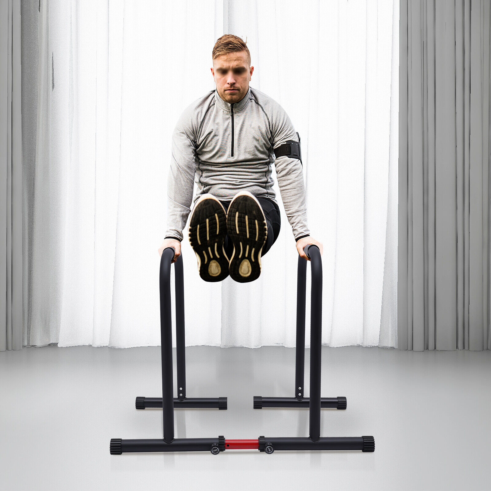 Portable Exercise Dip Station Dip Stand Fitness Pull Up Stand Dip Bar