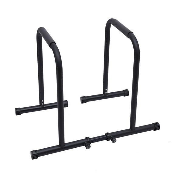 Portable Exercise Dip Station Dip Stand Fitness Pull Up Stand Dip Bar Home Gym Black