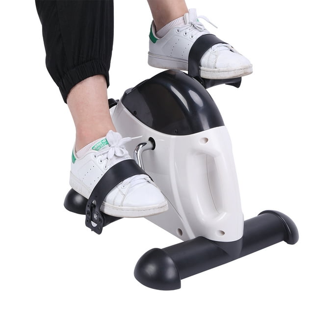 Portable Exercise Pedal Bike for Legs and Arms, Mini Exercise Bike with LCD Display and Adjustable Resistance, Under Desk Bike Pedal Exerciser, Home Use Feet Trainer Exercise Equipment, Q13164