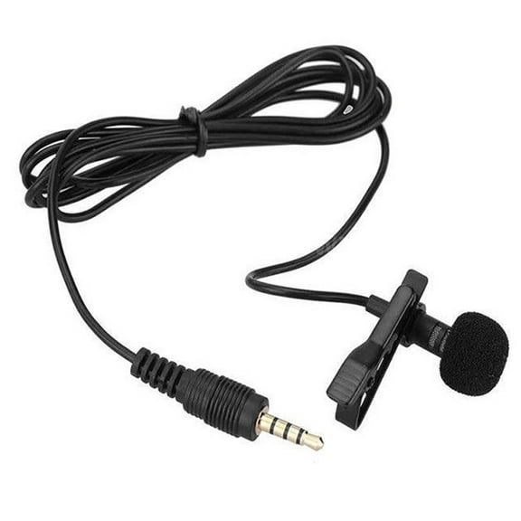 Portable External 3.5mm Hands-Free Lapel Clip Microphone for Speaker Phone Computer Stage Computer Conference