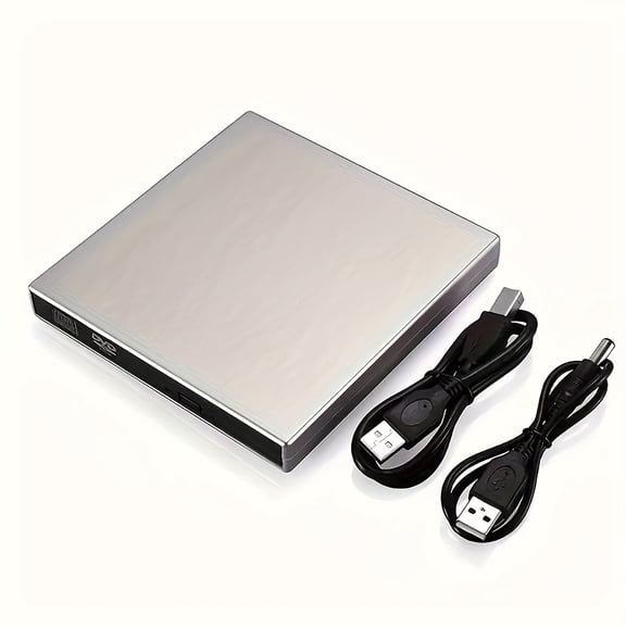 [Portable External DVD Drive] USB 3.0 Portable External DVD Drive, CD/DVD+/-RW Disk Drive | External DVD Player, CD/DVD ROM Burner Reader Compatible with Laptops, Desktops, Windows, Linux, Mac, iOS