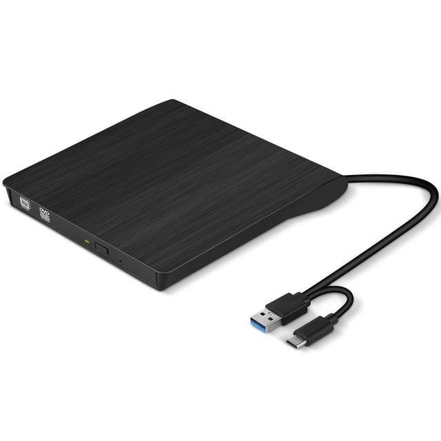 Portable External DVD Drive, USB 3.0 Type C CD ROM DVD Copier for