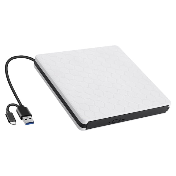Portable External DVDs Burners Player With USB C & USB3.0 Interfaces For 10 8 7 Laptop Desktop
