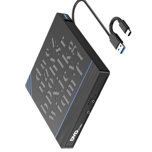 Portable External Disc Drive USB3.0 Type C Disc Writer Disc Burners Reader for Highly Speed Data Transfer