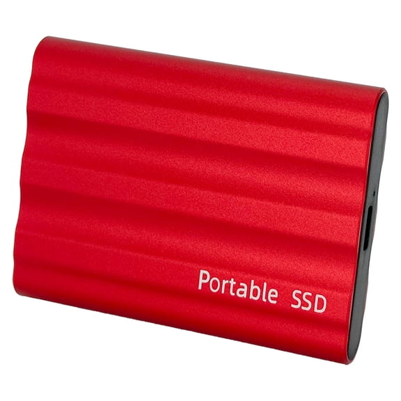 Portable External SSD, High Speed Solid State Drive for PC Laptop Gaming, Compact Backup Storage for Photos Videos Files (Red)