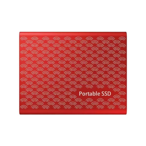 Portable External SSD, High Speed Solid State Drive for PC Laptop Gaming, Compact Backup Storage for Photos Videos Files - Red