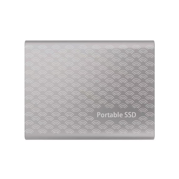 Portable External SSD, High Speed Solid State Drive for PC Laptop Gaming, Compact Backup Storage for Photos Videos Files - Silver
