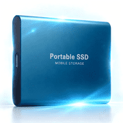 Portable External SSD, USB 3.1 Aluminum Alloy Mini Hard Drive for PC Laptop Mac, High Speed Storage Backup Blue
