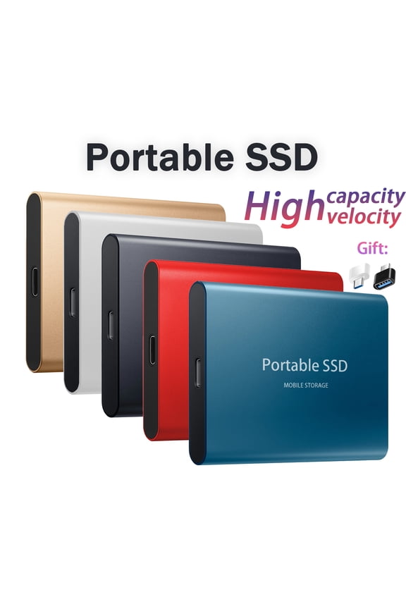 Portable External SSD – USB 3.1 High Speed External Hard Drive for Laptop,Desktop PC & Android,Slim Aluminum Alloy Mobile Solid State Drive,