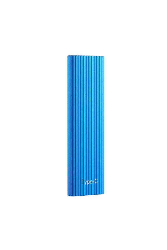 Portable External Solid State Drive 256GB, USB 3.1 Type-C SSD Storage Device for Laptop Desktop PC Mac, High Speed Data Transfer - Blue