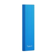 Portable External Solid State Drive 256GB, USB 3.1 Type-C SSD Storage Device for Laptop Desktop PC Mac, High Speed Data Transfer - Blue