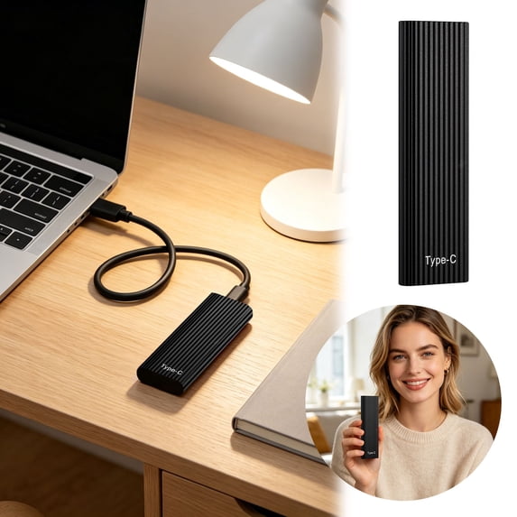 Portable External Solid State Drive High Speed Large Capacity External Hard Drive Aluminum Shockproof Pocket Storage Disk For Laptop Phone PC