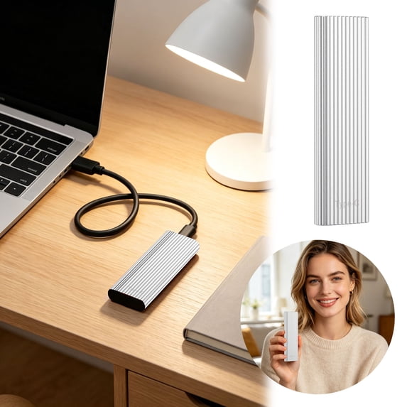 Portable External Solid State Drive High Speed Large Capacity External Hard Drive Aluminum Shockproof Pocket Storage Disk For Laptop Phone PC