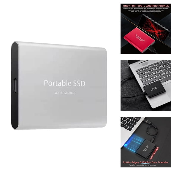 Portable External USB 3.1 Hard Drive, Slim Memory Expansion Device for Storage and Backup, Compatible with PC, Laptop Computers and Phones