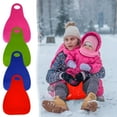 thumbnail image 1 of Portable Extra Thick Plastic Snow Sled | Roll Up Design | Ergonomic Hollow Handle | Multi-Scene Use Snow, Grass, Sand, Ice | Durable Crimpable Construction | 25.6x17.7in | 1 Pack, 1 of 5