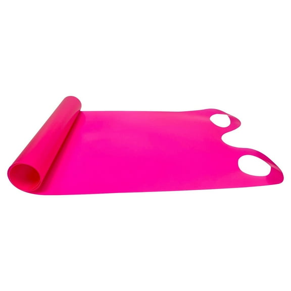 Portable Extra Thick Roll Up Plastic Snow Sled for All Ages Durable Design for Snow Grass Sand Ice Activities Ergonomic Handles for Safe Comfy Sliding Ideal for Multiple Riders,Pink
