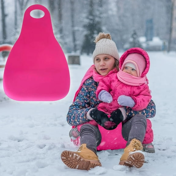 Portable Extra Thick Roll Up Plastic Snow Sled for Snow, Durable All-Ages Sled, Secure Ergonomic Handles, Compact & Easy to Store, Great for Snow Sledding, Grass Sliding, Sand Sliding, 54x16.5in