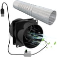 Portable Extractor Fan with 10ft Duct Hose USB Adjustable DIY Fume ...