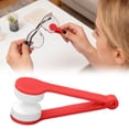 thumbnail image 1 of Portable Eyeglass Cleaner Clip, Clip-On Mini Glasses Lens Cleaner With Microfiber Pads, Reusable Eyeglass Cleaning Tool For Sunglasses, Glasses & Screen Red-2X2X8Cm, 1 of 5