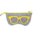 thumbnail image 1 of Portable Eyeglasses Bag Case Soft Felt Zipper Glasses Purse Bag Makeup Storage Pouch, 1 of 7