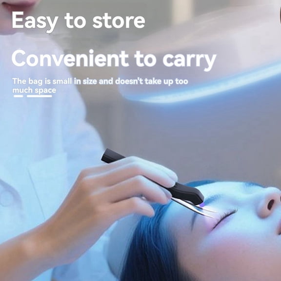 Portable Eyelash Tweezers with Led Light Extension Light Lamp UV Lash Extension Glue Light on Tweezers Eyelashes US Plug