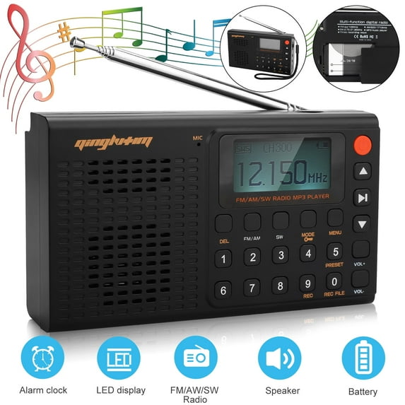 Portable AM FM Radio with Great Reception, Battery Operated Radio Handheld Transistor Radios with Big Speaker and Standard Earphone Jack, Knob Switch Small Gifts for Seniors Emergency, Indoor Outdoor