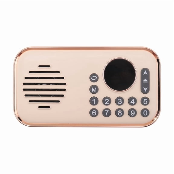Portable FM Radio Rechargeable Small Wireless Bluetooth Speaker Surround Stereo Sound USB Vintage Radios Cream Color
