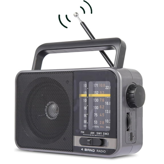 STONEGO Mini Portable Radio - Handheld Rechargeable Digital FM Radio ...