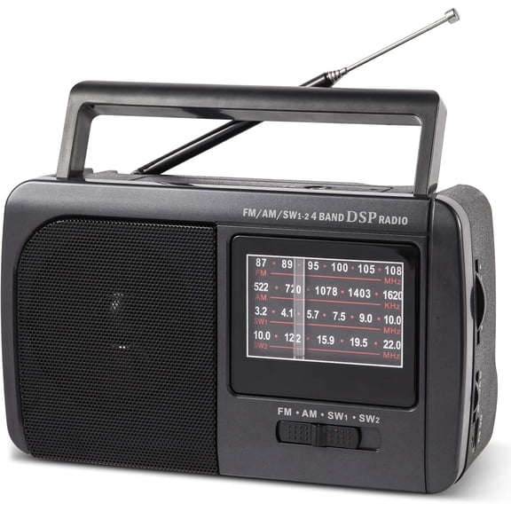 Portable AM FM SW Radio, Retro Transistor Radio, Personal Radio Shortwave Design with 3W Speaker, 3.5mm Headphone Jack,Battery Operated for Home,Outdoor,Emergency Survival,Perfect Gift for Senior,kid