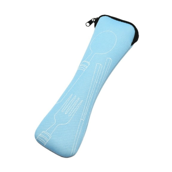 Portable Fabric Cutlery Pouch with Zipper, Reusable Travel Silverware Bag for office Lunch, Camping, Office, Machine-Washable, Holds Spoon Fork Straw, Zero-Waste Gift, 1*Portable Cutlery Storage Bag