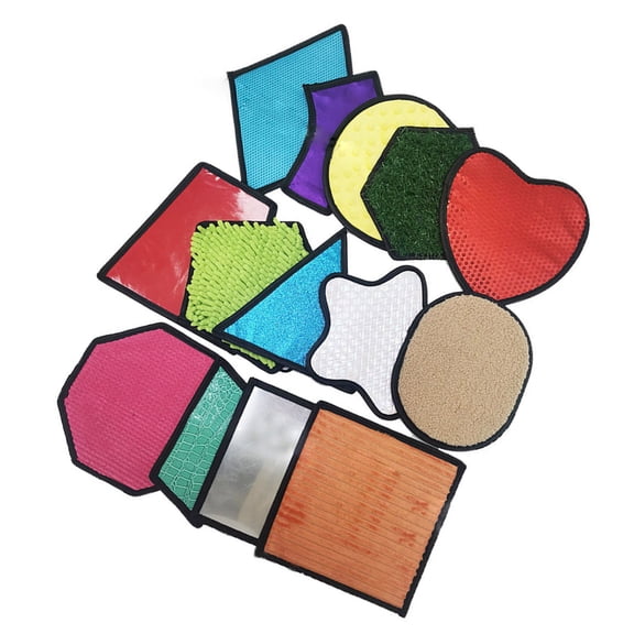 Portable Fabric Sensory Mat With 8/10/14/16pc Textured Tiles For Special Needs & Interactive Learning