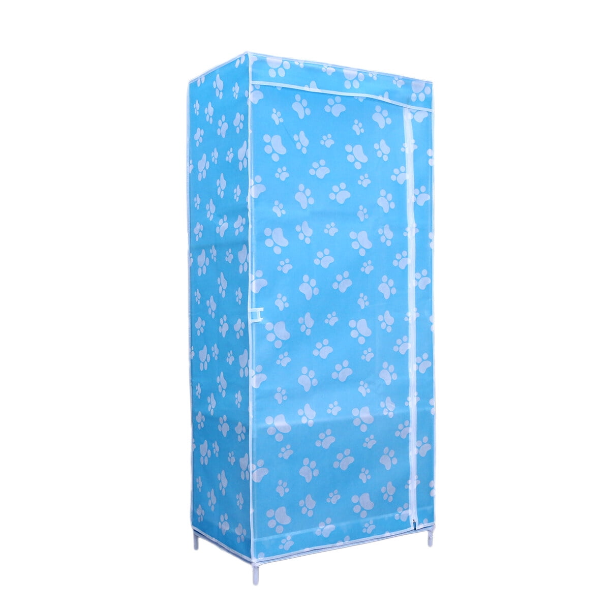 Portable Fabric Wardrobe Closet Dustproof Storage Organizer with Metal ...