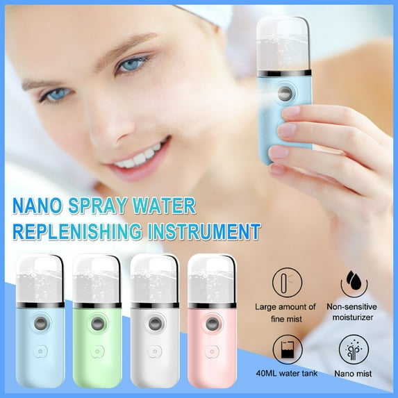 Portable Face Mist Sprayer, 40ml USB Rechargeable Face Steamer, Personal Aroma Diffuser & Humidifier, Compact Hydration Device for Skin Care On-the-Go Hot Savings & Everyday Bargains