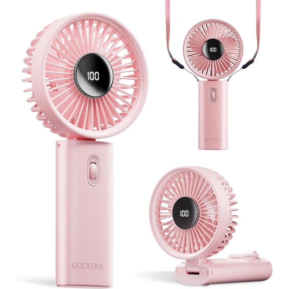 Portable Fan, 1-100 Speeds Adjustable Turbo Personal Fan, 4200mah Battery Operated Fan with Memory Function and Digital Display, Mini Handheld Fan for Travel, Home, Office, Camping (Black)