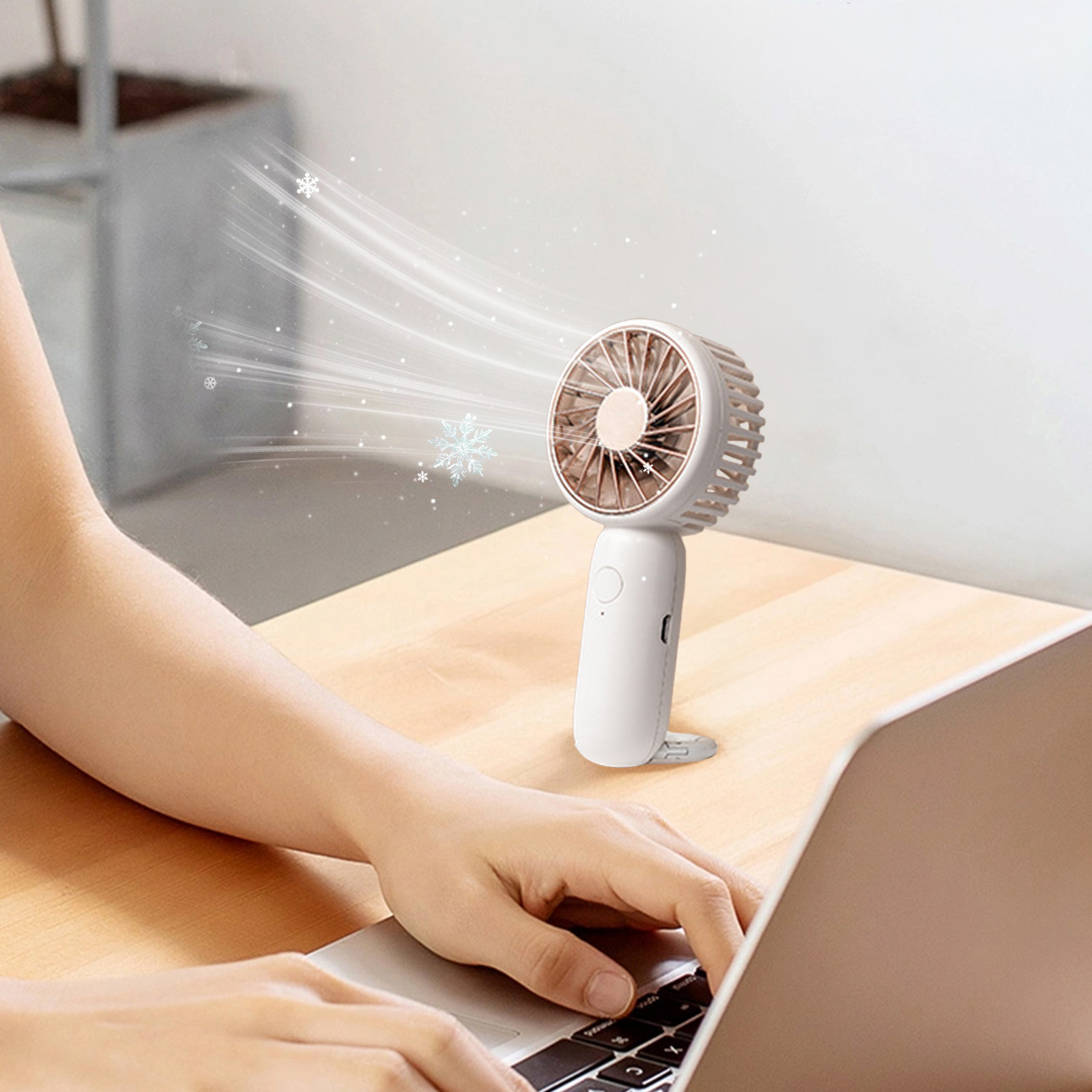 Portable Fan, 10-Speed, Built-in Battery, Silent Mini, Large Capacity, Travel Size, Compact Design, For Office/Travel, USB Charging, Compact Travel Fan, Portable Airflow Device,Topliu