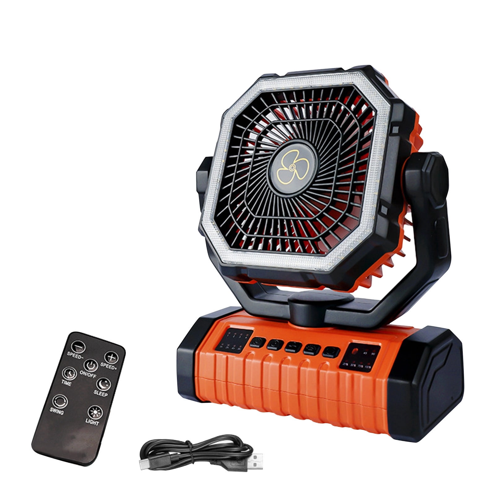 Portable Fan 20000mAh Battery Powered With Remote Control And LED, 4 ...