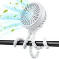 Portable Fan Battery Operated, Small Stroller Fan with Flexible Tripod
