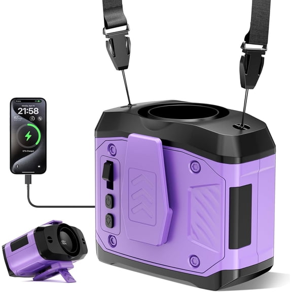 Portable Fan Clip Fan for Shirt, 40H Max Cooling, Personal Wearable Belt Fan for Outdoor, Jobsite, Camping, Travel ()