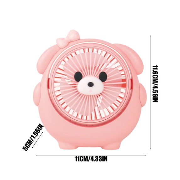 Portable Fan Cute Dog Mini Fan USB Charging Handheld Desktop Fan Three Adjustable Angles Compact Portable Fan for Travel Outdoor Daily Use