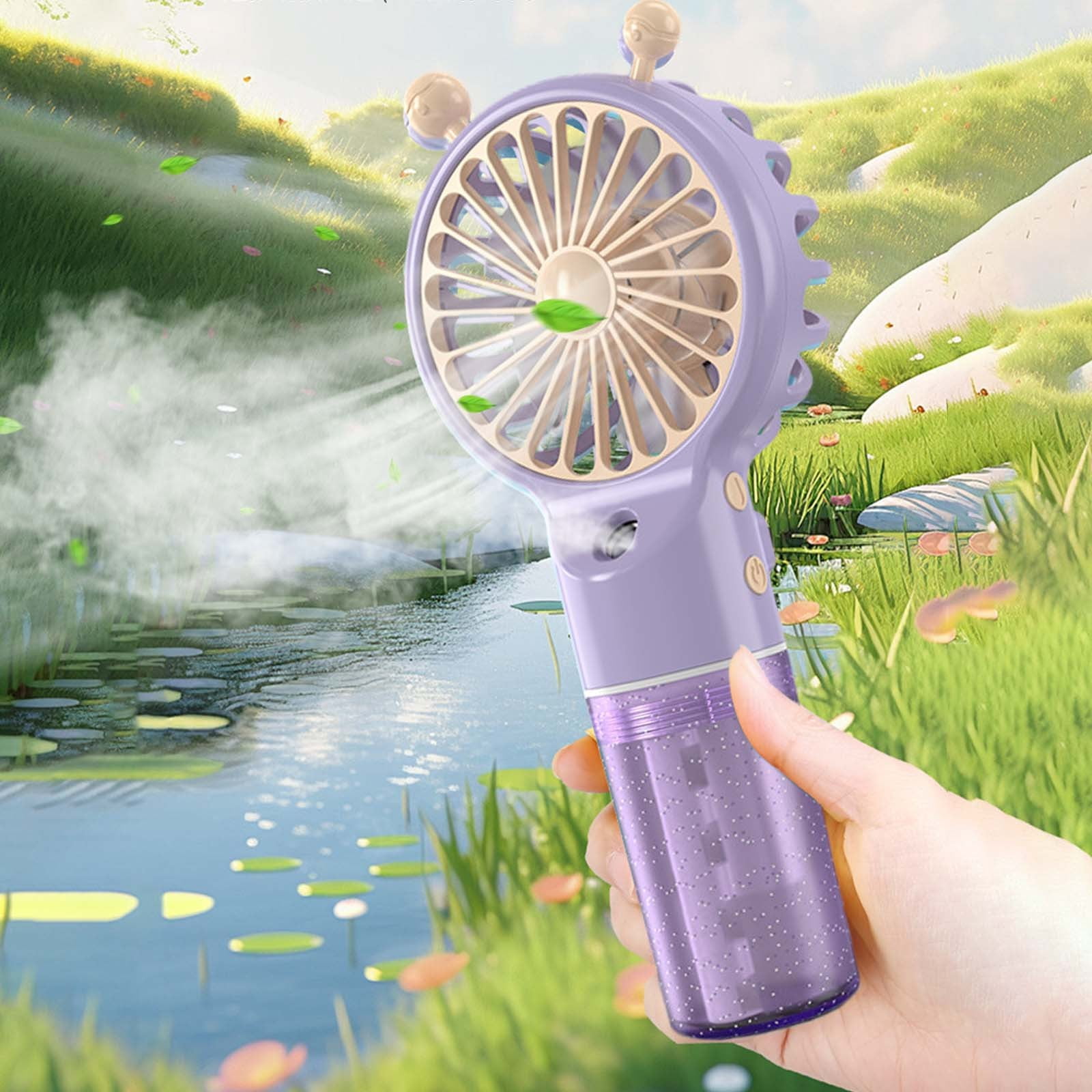 Portable Fan Deals! ESULOMP Portable Handheld Misting Fan