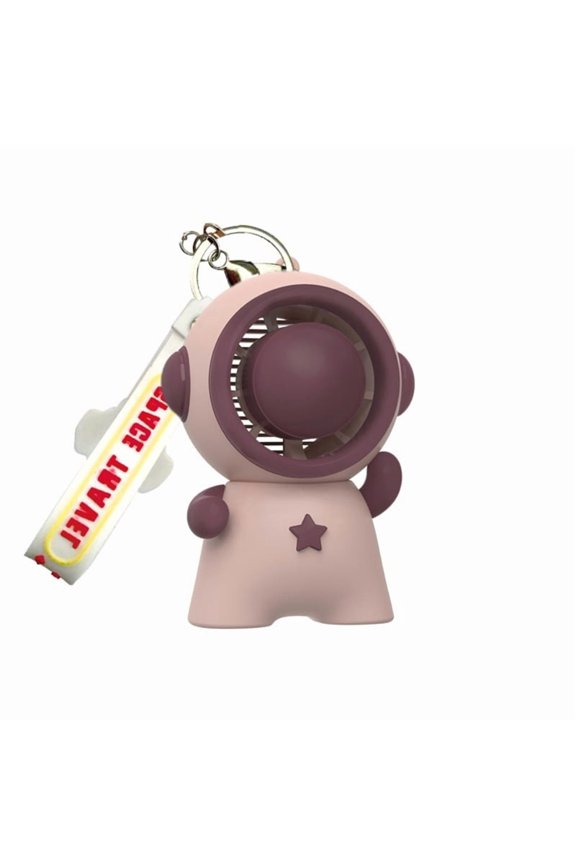Portable Fan For Travel Detachable Lanyard Astronaut Keychain Rechargeable Dual-Motors Powerful Handheld Fan Cute Design