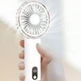thumbnail image 1 of Portable Fan Handheld,2000mAh Rechargeable Battery,4 Speed Wind,LED Digital Display,Foldable Electric Personal Mini Travel Fan,Summer Essentials Gifts for Women Girl(White), 1 of 6
