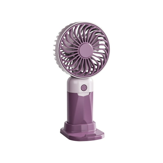 Portable Fan Handheld Three-speed handheld USB mini fan, portable rechargeable fan, desktop fan base, also serves as a phone holder
