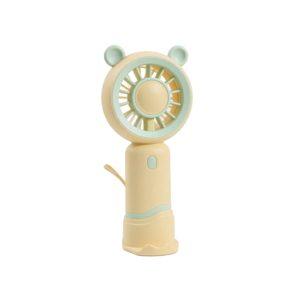 Portable Fan,High-Speed Rechargeable Handheld Mini Fan, LED Display, 360° Rotating Detachable Clip, Stroller Fan for Baby, Travel Essentials, Summer Gifts for Women and Men(Yellow)