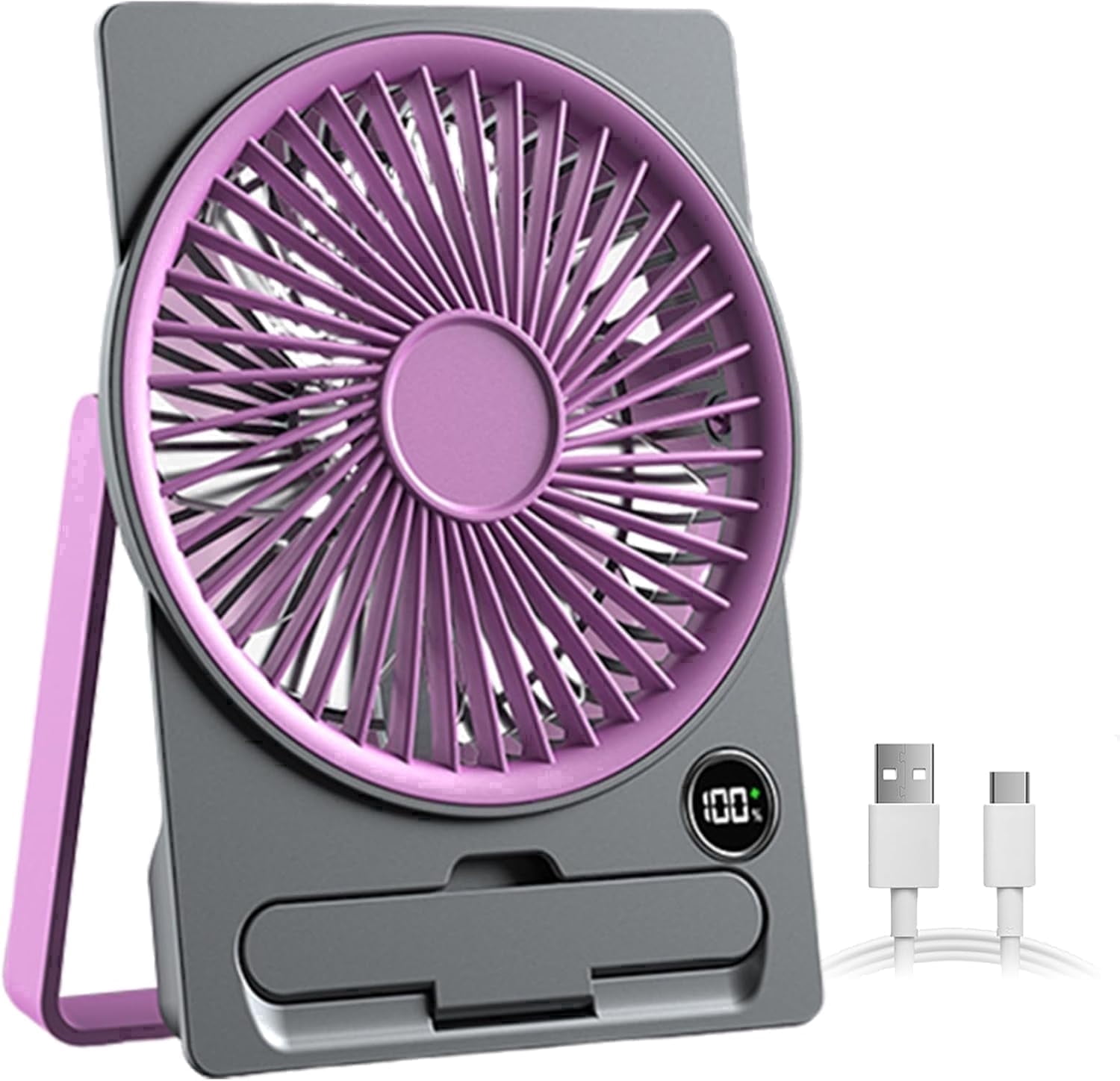 ATUPEN Desk Fan, Portable Fan USB Rechargeable for Office Desktop Bedroom & Women Men Gifts