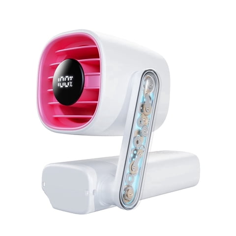 BIHOO Portable Fan, Portable Handheld Turbo Fan, 180Foldable, LED Display, 5Speeds&Digital Display, for Outdoor Indoor